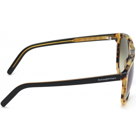Ermenegildo Zegna Men's Sunglasses - Mirrored Lens Dark Havana Frame | EZ0171 52 - Picture 3 of 9